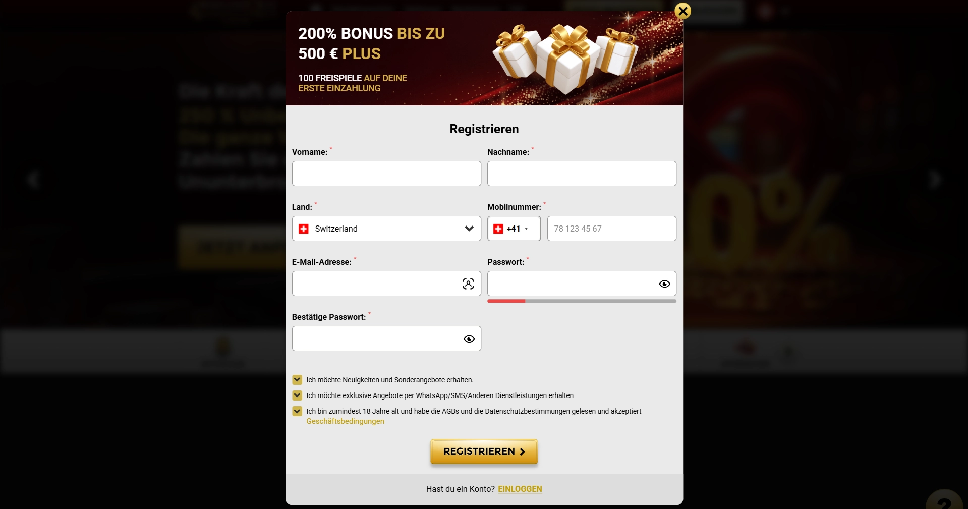 Unique Casino Anmeldung – Schnell registrieren und loslegen